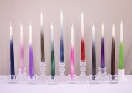 10" Ombre Beeswax Taper Candle - Lav din farvemix kopi