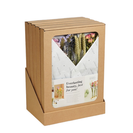 Giftbox - Dried Flowers in Letterbox - With Vases - Pink
