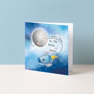 Greeting card | Father's Day: Moon and Back