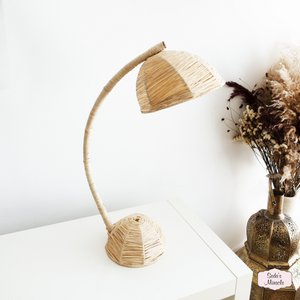 Moroccan Assra raffia desk lamp