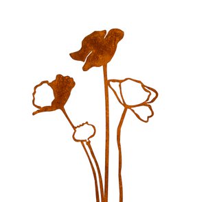 Poppy open up - Corten steel object