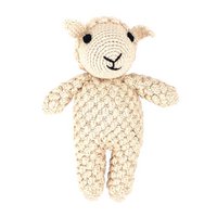 Luna-Leena lam Dolly knuffel gebroken wit - biologisch katoen - 0+ - hand gehaakt in Nepal