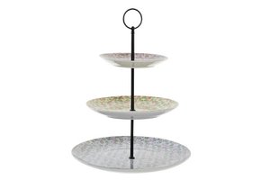 FRUTERO PORCELANA METAAL 20X20X30 3PISOS FLORES PC186824