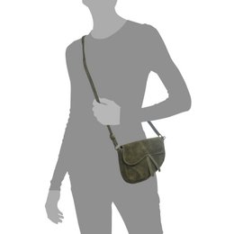 Florence Artegiani. Susanna Damen-Umhängetasche. Echtes Wildleder
