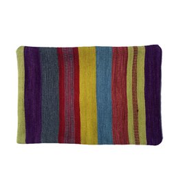 Funda de Cojín Kilim Tejido a Mano Morado Oscuro