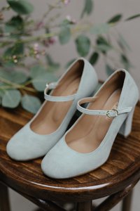 Handmade Suede heels (8 cm) - Luna - Sage Vintage Shoes 35-42
