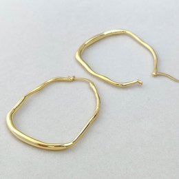 Japanse stijl minimalistische artistieke hoepel oorbellen