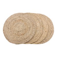 Bombay Placemat - Naturel, Jute, Ø38cm - Set van 4