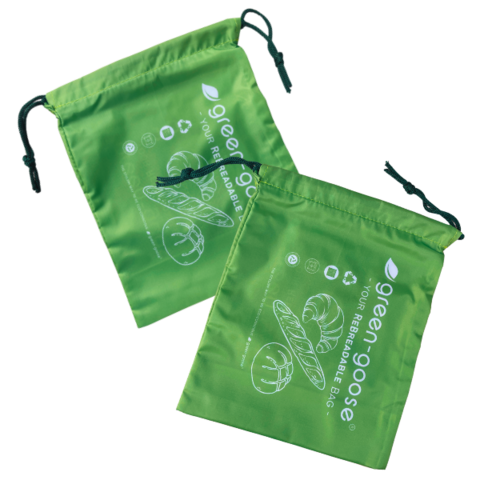 green-goose wiederverwendbare rPet-Sandwichbeutel – 2 Stück – 25 x 20 cm