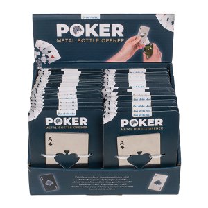 Metall-Flaschenöffner in Poker-Design