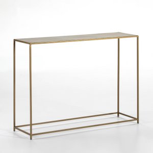 CONSOLA 102X30X76 METAL DORADO CON CENEFA GRIEGA TH3174500