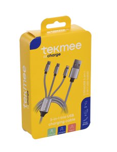 USB Cable 1M + 3 Tips (Type C + Micro USB + IPHONE)