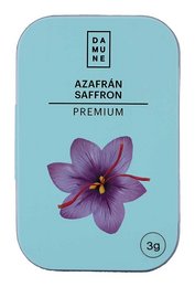 Premium saffron threads in a 2g tin. Deep red-purple color with a distinct aroma and flavor. Ideal for cooking, baking, and adding to dishes.