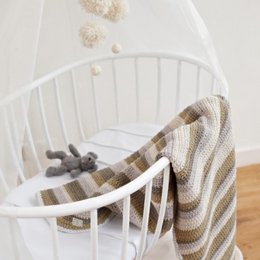 Baby crib blanket mixed light blue - Mamas 4 Mamas