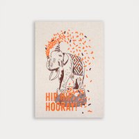 Postcard / Elefant / Hip Hip Hooray! / Burgundy & Orange