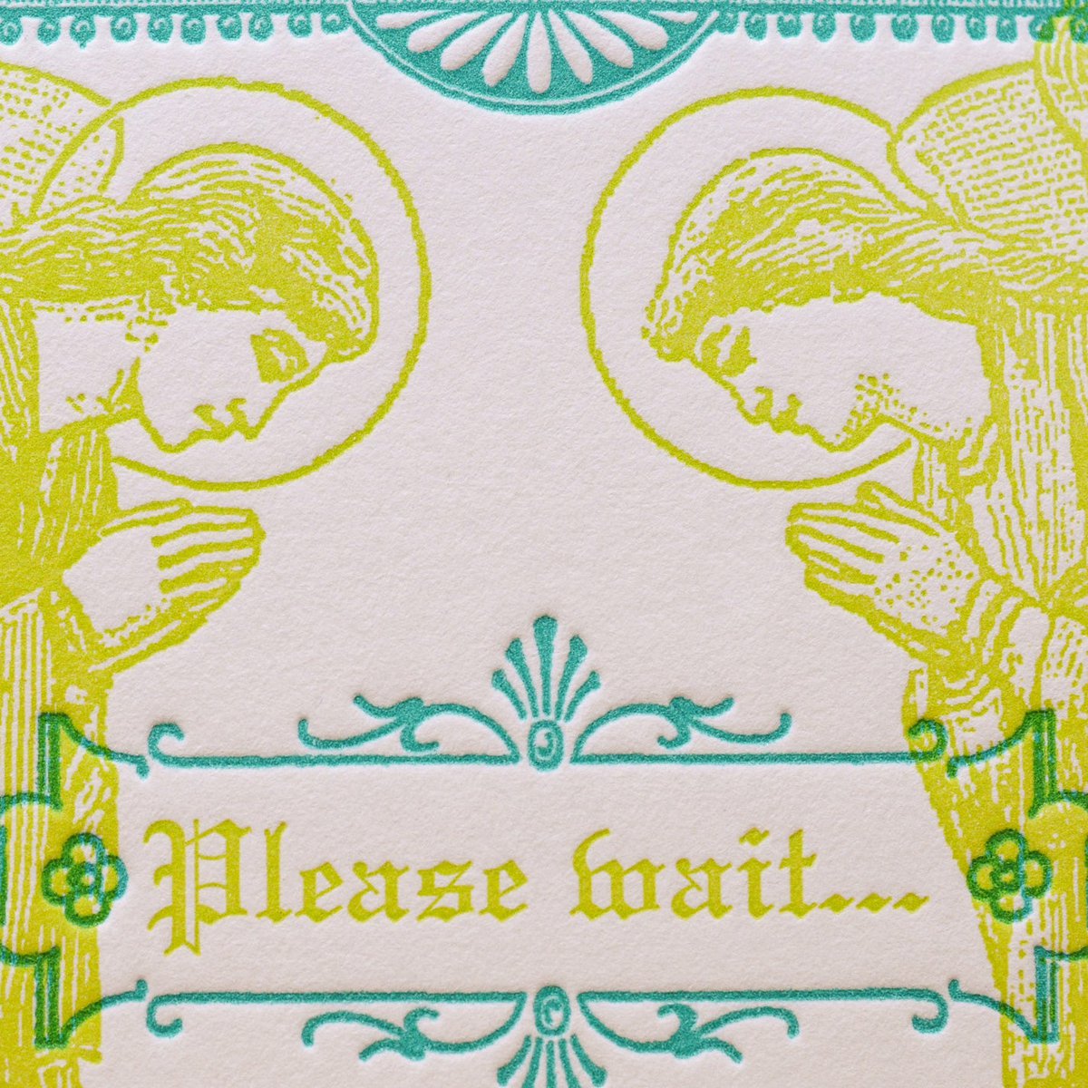 Connected Angels Letterpress Card (with envelope)