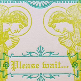 Connected Angels Letterpress Card (with envelope)