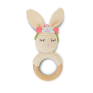 Rabbit crochet rattle