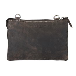 Skuldertaske I 3 farver Buffalo Læder - Festivaltaske - Lædertaske Lille - Crossbody taske til kvinder Læder - Str. L