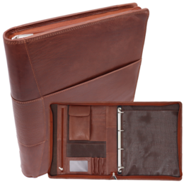 Estuche de cuero para escritura A4 - Carpeta para conferencias - Carpeta para documentos A4 - Funda para tableta y portátil - Carpeta de anillas extraíble