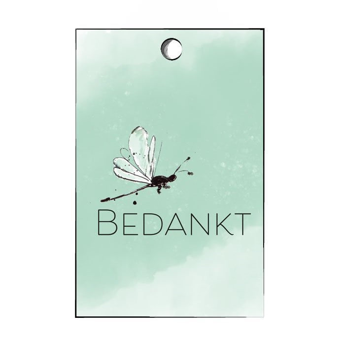 Minikaartje Libelle Bedankt