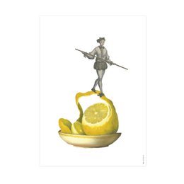 Print (A4) collage Museum collection - lemon choir dancing