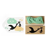 Stork rubber stamp