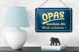Tin sign saying 18x12cm Grandpas make the world more beautiful decoration