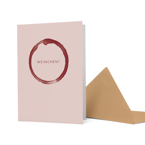 Grußkarte Weinfleck "Weinchen" rot