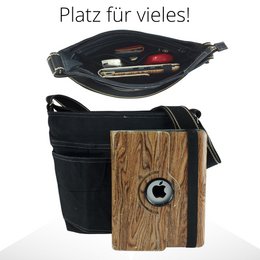 Domelo gewaxte canvas schoudertas voor dames. Waterafstotende hobo-tas. Veganistische buideltas. Dames/meisjes schoudertas met verstelbaar hengsel. Lichtgewicht grote stoffen tas met ritssluiting.