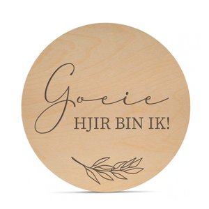 Mijlpaalcirkels | Hout - Lasergravure | Baby (Fries)