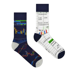 Finance socks | socks for investors - casual mismatched socks