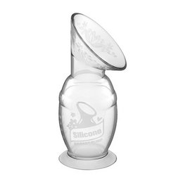 Haakaa Colector de Leche Silicona 100% Natural 150ml + Tapa Gris