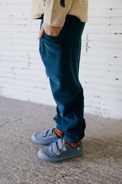 Blue terry long pants for kids, available in sizes 2-3, 4-5, 6-7, 8-9, and 10-11. Features a comfortable, relaxed fit and soft terry material.