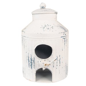 Vogelhuis 19x13x28 cm Beige iron birdhouse hanging