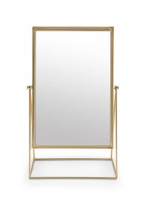 Mirror Rectangular on Stand Gold 26.5x42.7x14cm