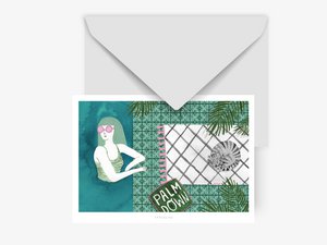 Postkarte / Pool Party