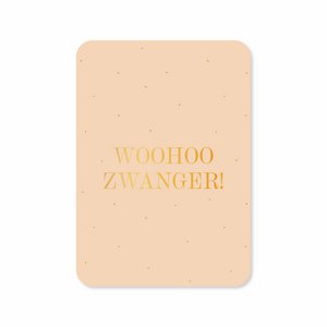 Card Woohoo pregnant! (with gold foil)