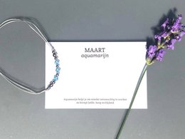 per stuk. Geboortesteen armbandjes swarovski rvs