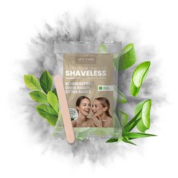 Capillum AMOVE ShaveLess Face Depilatory Powder 50g - A hair removal product with a neutral scent, containing aloe vera and minerals for gentle and effective facial hair removal.