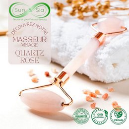 Rodillo de Cuarzo Rosa y Gua Sha Duo