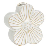 Vase Blume aus Porzellan, Weiß (B/H/T) 10x10x4cm