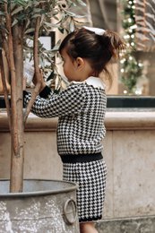 Pantalon ensemble pied-de-poule Harper