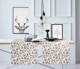 9528 loper wit / groen / rood - 48X140