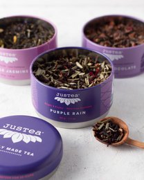 Justea | Thé trio violet | D des dents de thé empilables Thé en vrac bio