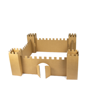 Kartonnen fort spelen