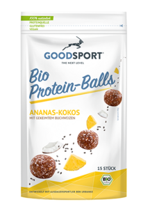 BIO protein balls, pineapple coconut, sprouted buckwheat