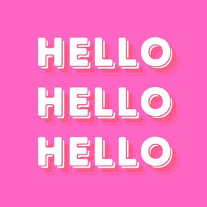 Forex tegeltje 10x10cm - Hello - #101030001