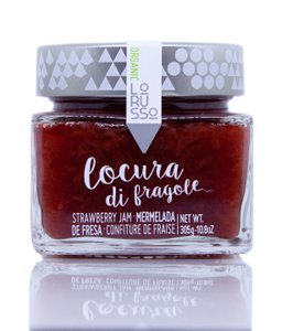 Organic gourmet strawberry jam with 85% fruit, 305g
