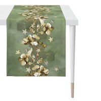 3620 runner green / gold - 46x140cm